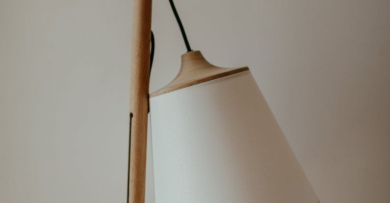 Broken Lamp - White and Brown Table Lamp